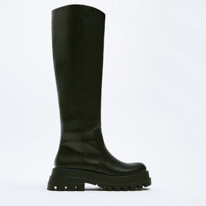WORN ONCE Zara Treaded Boots Black Size 6